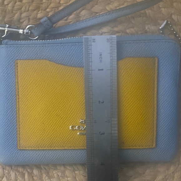 Coach Blue and Yellow Wristlet - Picture 6 of 6